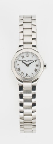 Lot 241 - Baume & Mercier - A steel 'Riviera' wristwatch
