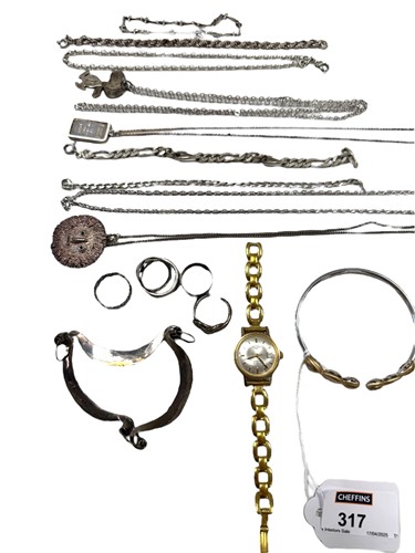 Lot 317 - A selection of silver jewellery, gross weight...