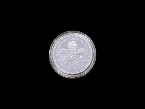 Lot 164 - Kingdom of Lesotho - A 15 Maloti silver coin