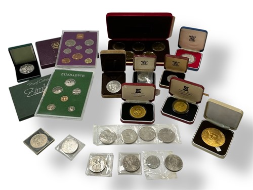 Lot 167 - A collection of British, Isle of Man and Zimbabwe coins