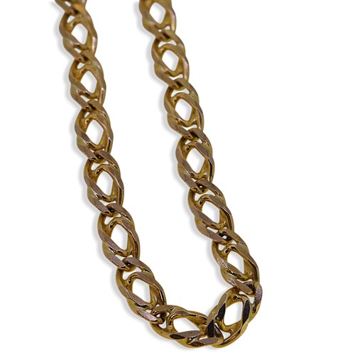 Lot 116 - A 9ct gold double curb link chain