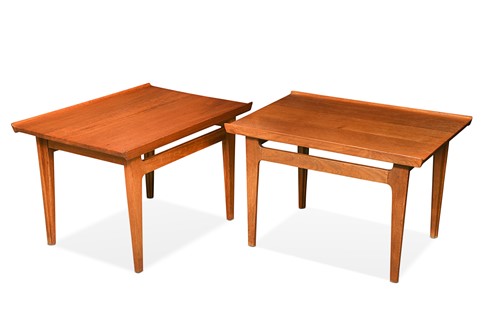 Lot 252 - Finn Juhl (1912-1989) for France & Daverkosen, a pair of FD531 teak side tables, circa 1950s