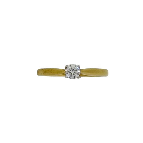 Lot 109 - An 18ct gold single stone diamond ring