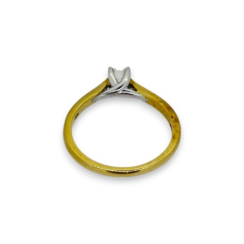 Lot 109 - An 18ct gold single stone diamond ring