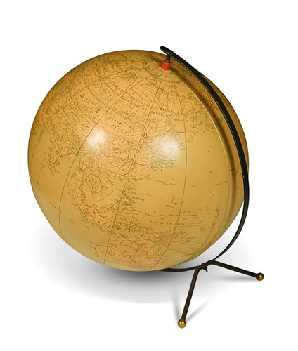 Lot 240 - C. S. Hammond & Co., a mid-century inflatable 18" globe on stand