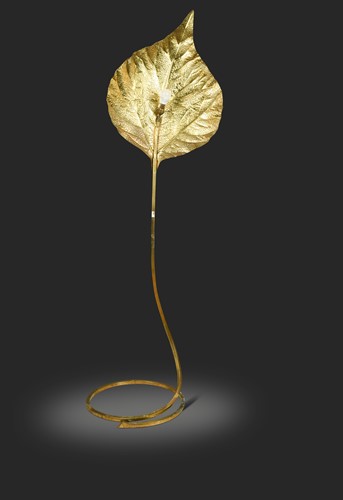 Lot 251 - Tomasso Barbini for Carlo Giorgi, a brass Rhubarb floor lamp, circa 1970