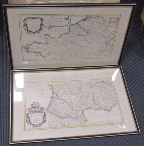 Lot 291 - Two late 17th century hand coloured maps,...