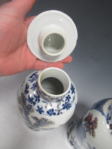 Lot 44 - A pair of Chinese blue and white vases and...