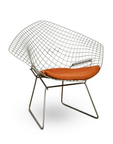 Lot 243 - After Harry Bertoia, a wirework 'Diamond' chair