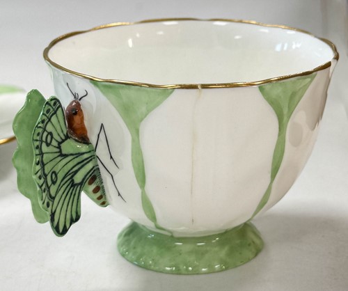 Lot 24 - Aynsley, a 'Butterfly and Cabbage' pattern part tea service