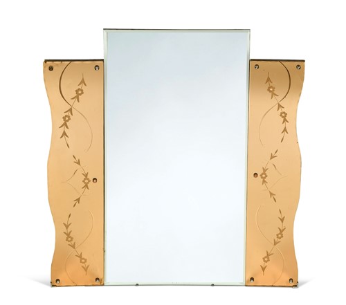 Lot 221 - An Art Deco overmantle mirror