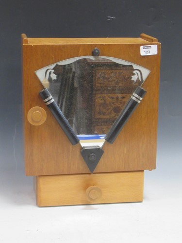 Lot 123 - An Art Deco bathroom cabinet with fan-shaped...