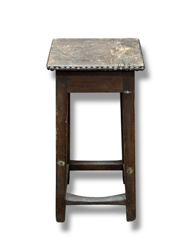 Lot 687 - A 20th century engineers/ clerks stool, square...