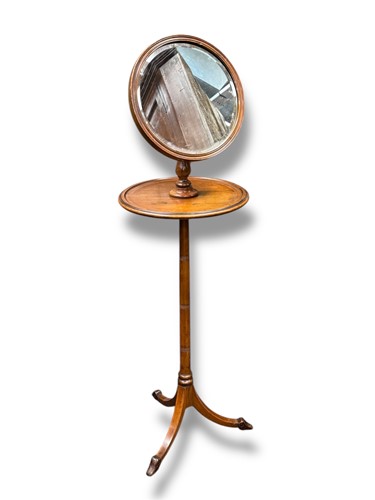 Lot 694 - An Edwardian shaving table, with circular...