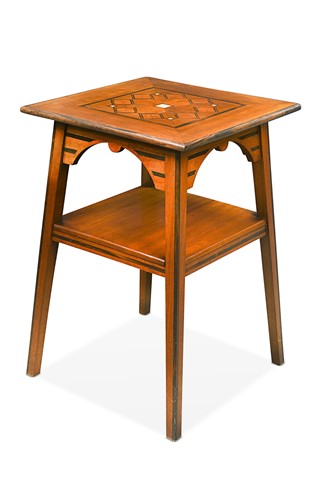 Lot 188 - An Arts & Crafts parquetry topped centre table