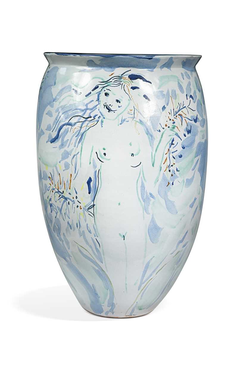 Lot 71 - Philip Sutton RA (1928-), a large terracotta vase