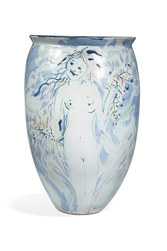 Lot 71 - Philip Sutton RA (1928-), a large terracotta vase