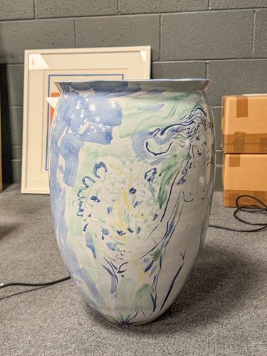 Lot 71 - Philip Sutton RA (1928-), a large terracotta vase