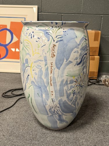 Lot 71 - Philip Sutton RA (1928-), a large terracotta vase