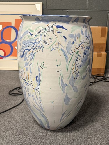 Lot 71 - Philip Sutton RA (1928-), a large terracotta vase