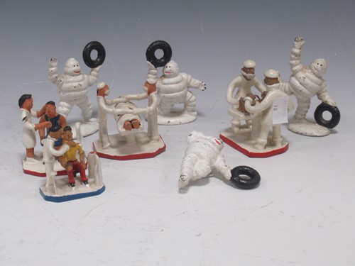Lot 273 - A collection of four metal painted Michelin...
