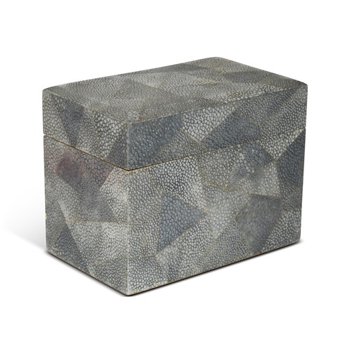 Lot 117 - A 20th century shagreen lidded box, of...