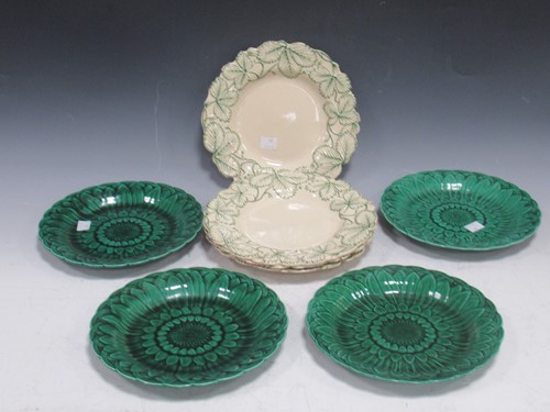 Lot 277 - A collection of four majolica plates with...