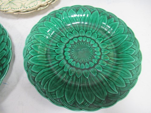 Lot 277 - A collection of four majolica plates with...