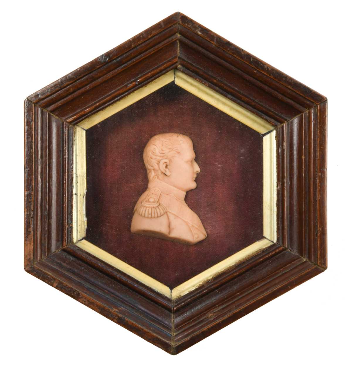 Lot 494 - A wax relief portrait of Napoleon Bonaparte, 19th century