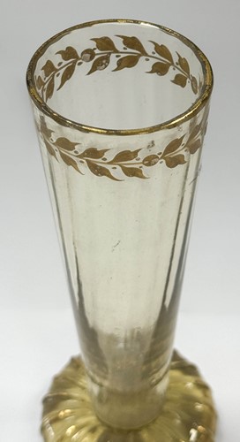 Lot 1 - A Gallé gilt decorated glass vase