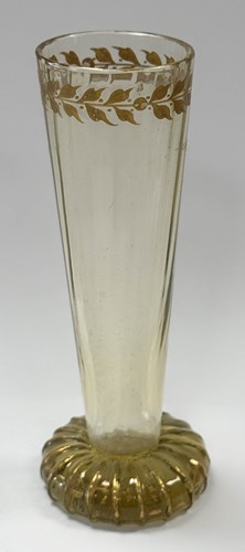 Lot 1 - A Gallé gilt decorated glass vase