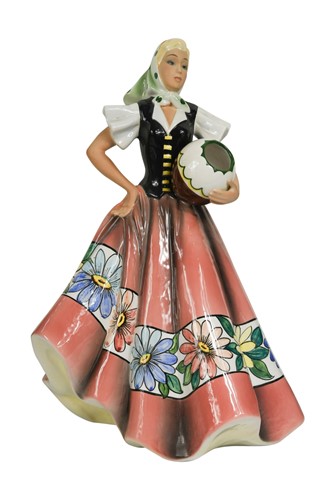 Lot 25 - Giovanni Ronzan (1906-1974), an Italian pottery model of a lady
