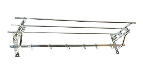 Lot 238 - A mid-century 'Pullman' style chrome luggage rack