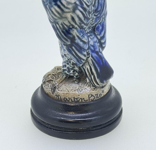 Lot 21 - Robert Wallace Martin for the Martin Brothers, a miniature stoneware bird, 1912-1913