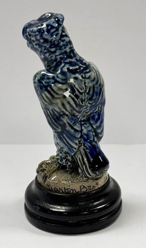 Lot 21 - Robert Wallace Martin for the Martin Brothers, a miniature stoneware bird, 1912-1913