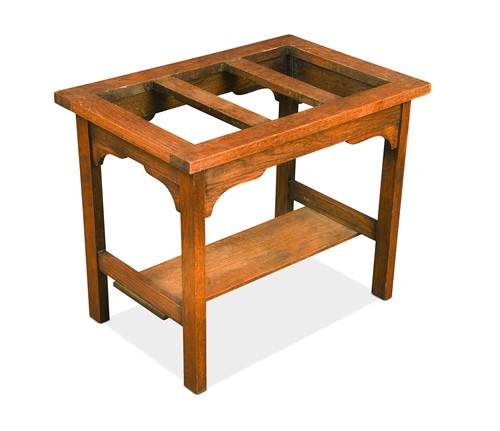 Lot 180 - An oak luggage stand, circa 1900