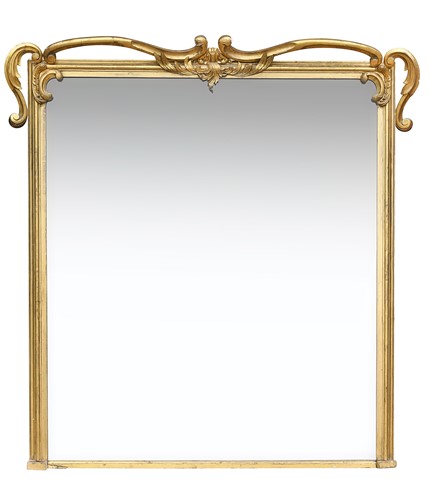 Lot 373 - A Victorian gilt framed overmantel mirror