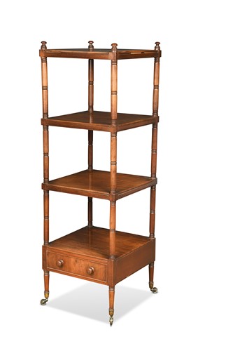 Lot 371 - A mahogany four tier whatnot, 19th century