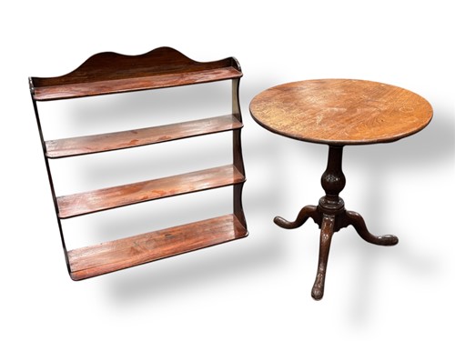 Lot 617 - A set of mahogany hanging shelves, 85 x 77 x...