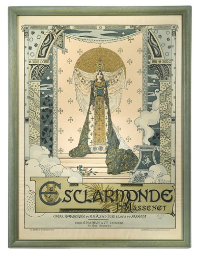 Lot 108 - Auguste-Francois Gorguet (1862-1927), an Art Nouveau opera poster