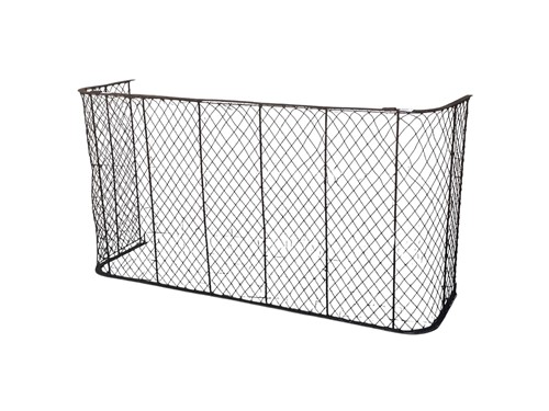 Lot 744 - A D-shaped nursery fire guard fender, cast...