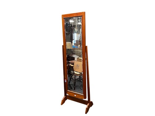 Lot 769 - A late 20th century cheval mirror, the...