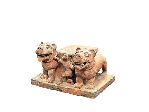 Lot 52 - A 19th/early 20th century Indian terracotta...