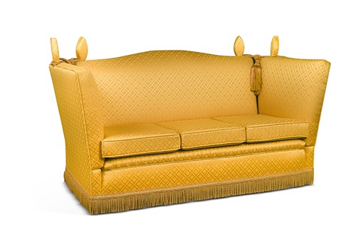Lot 489 - A Knole type three seat sofa, modern
