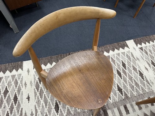 Lot 245 - Hans Wegner for Fritz Hansen, a teak and beech dining table and six chairs