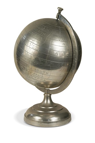 Lot 129 - A large-scale contemporary polished alloy globe