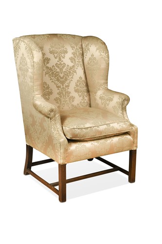 Lot 367 - A mahogany wing back armchair, 19th century