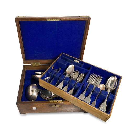 Lot 482 - Dublin - A 57-piece set of Victorian silver flatware