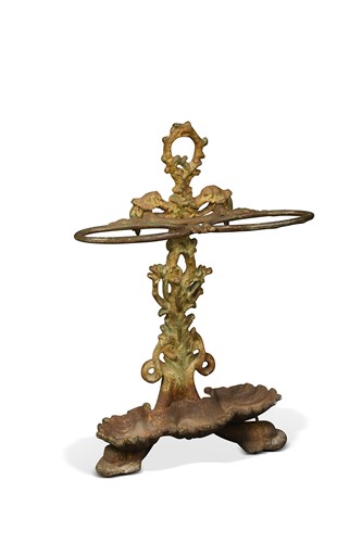Lot 573 - A cast iron umbrella stand, late 19th century