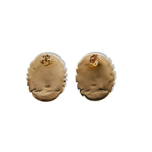 Lot 112 - Mark Yazzie - A pair of turquoise ear studs